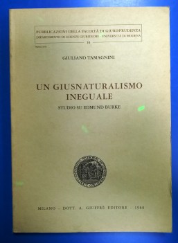 Giusnaturalismo ineguale studio su Edmund Burke