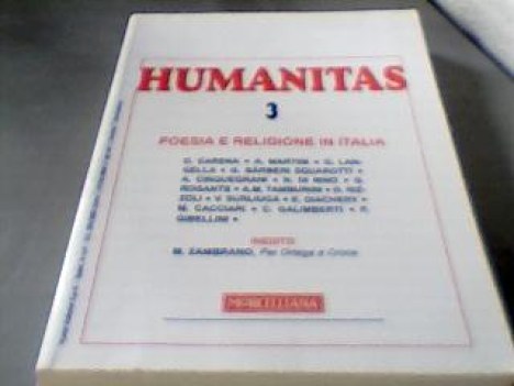 humanitas 3 poesia e religione in italia