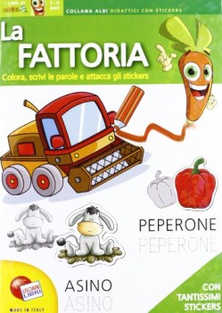 parole la fattoria 3-6 anni con adesivi