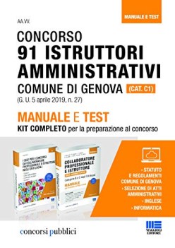 concorso 91 istruttori amministrativi comune di genova cat c1 manu