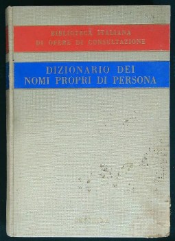 dizionario dei nomi propri di persona biblioteca italiana