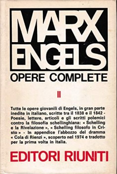 marx engels opere complete II engels 1838 1842