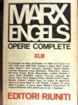 marx engels opere complete XLII carteggio 1864 1867