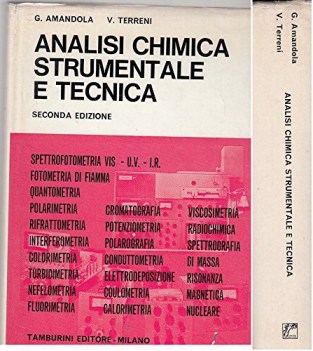 analisi chimica strumentale tecnica amandola tamburini  1970