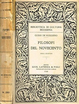 filosofi del novecento terza edizione