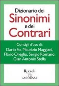 dizionario dei sinomini e dei contrari  brossura