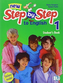 new step by step to english 1 sb+adesivi