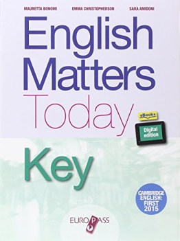 english matters today key con ebook con esp. online