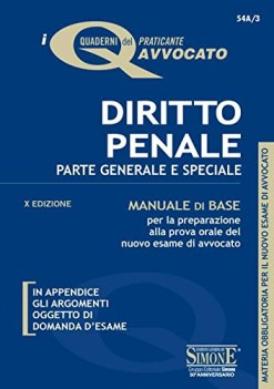 diritto penale parte generale e speciale manuale di base per la prep