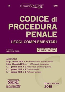 codice di procedura penale leggi complementari ediz minor