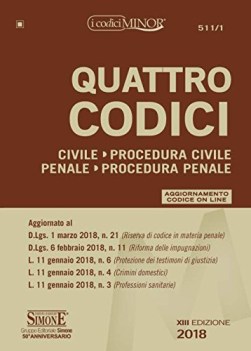 quattro codici ediz minor con aggiornamento online