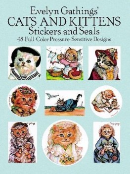 evelyn gathings cats and kittens stickers and seals 48 adesivi