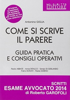 come si scrive il parere