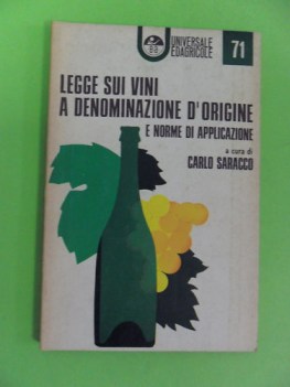 legge sui vini a denominazione d origine e norme di applicazione