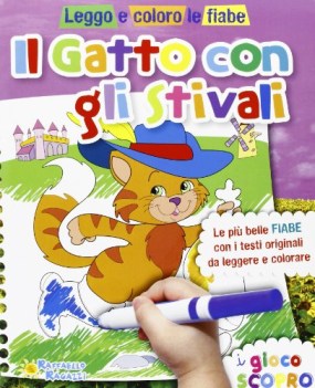 gatto con gli stivali leggo e coloro le fiabe