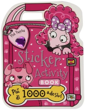 pink puppies sticker activity book